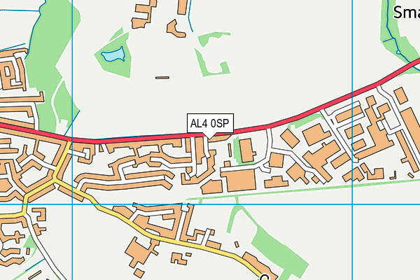 AL4 0SP map - OS VectorMap District (Ordnance Survey)