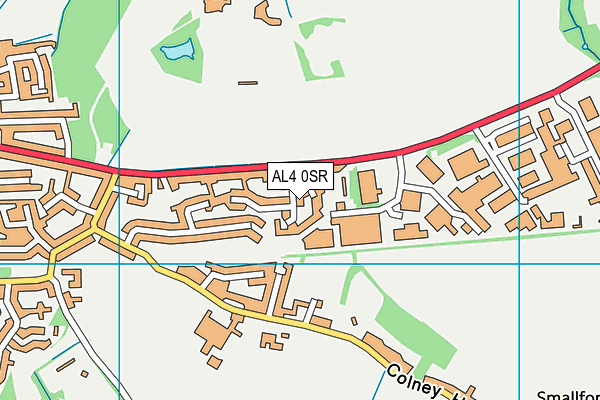 AL4 0SR map - OS VectorMap District (Ordnance Survey)