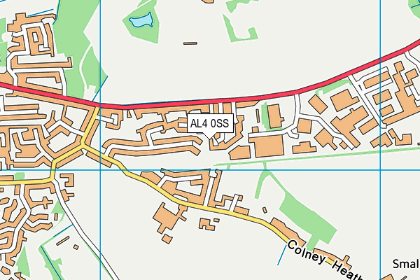 AL4 0SS map - OS VectorMap District (Ordnance Survey)