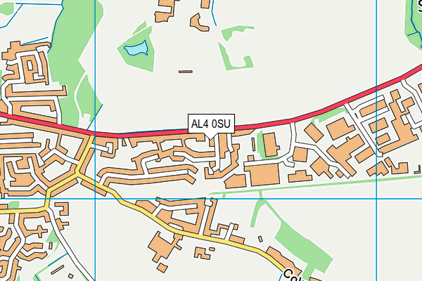 AL4 0SU map - OS VectorMap District (Ordnance Survey)