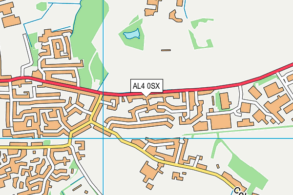 AL4 0SX map - OS VectorMap District (Ordnance Survey)