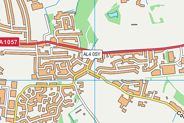 AL4 0SY map - OS VectorMap District (Ordnance Survey)