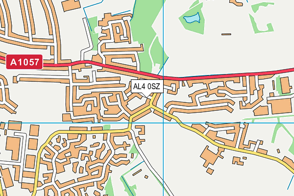 AL4 0SZ map - OS VectorMap District (Ordnance Survey)