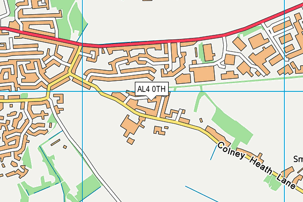 AL4 0TH map - OS VectorMap District (Ordnance Survey)