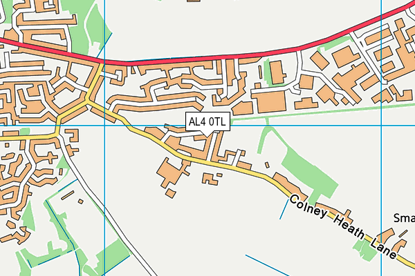 AL4 0TL map - OS VectorMap District (Ordnance Survey)