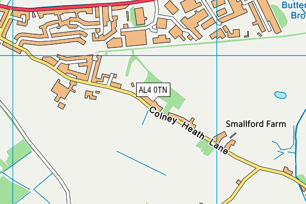 AL4 0TN map - OS VectorMap District (Ordnance Survey)