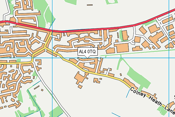 AL4 0TQ map - OS VectorMap District (Ordnance Survey)