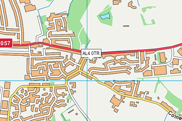 AL4 0TR map - OS VectorMap District (Ordnance Survey)