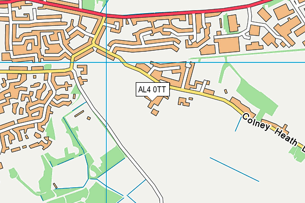AL4 0TT map - OS VectorMap District (Ordnance Survey)