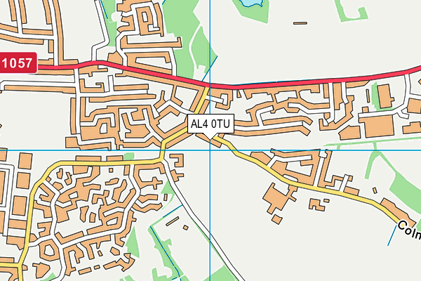 AL4 0TU map - OS VectorMap District (Ordnance Survey)