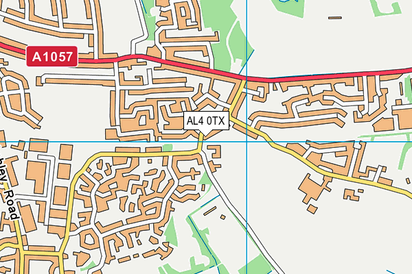 AL4 0TX map - OS VectorMap District (Ordnance Survey)