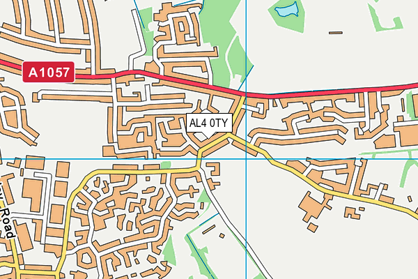 AL4 0TY map - OS VectorMap District (Ordnance Survey)
