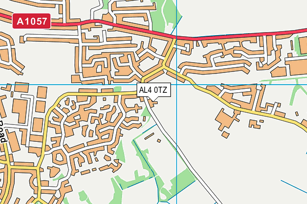 AL4 0TZ map - OS VectorMap District (Ordnance Survey)