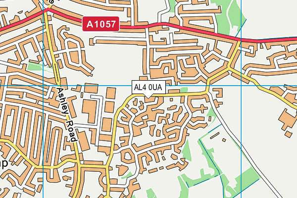 AL4 0UA map - OS VectorMap District (Ordnance Survey)