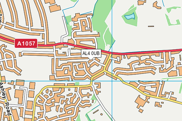 AL4 0UB map - OS VectorMap District (Ordnance Survey)