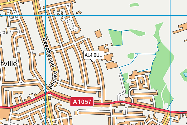 AL4 0UL map - OS VectorMap District (Ordnance Survey)