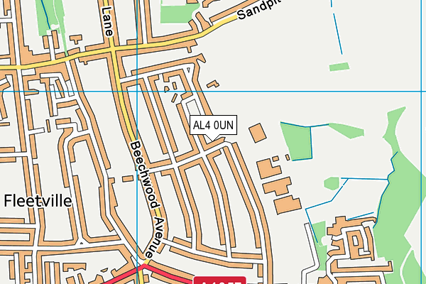 AL4 0UN map - OS VectorMap District (Ordnance Survey)