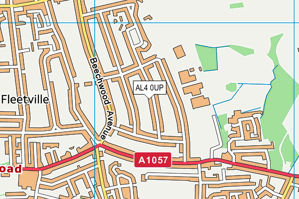 AL4 0UP map - OS VectorMap District (Ordnance Survey)