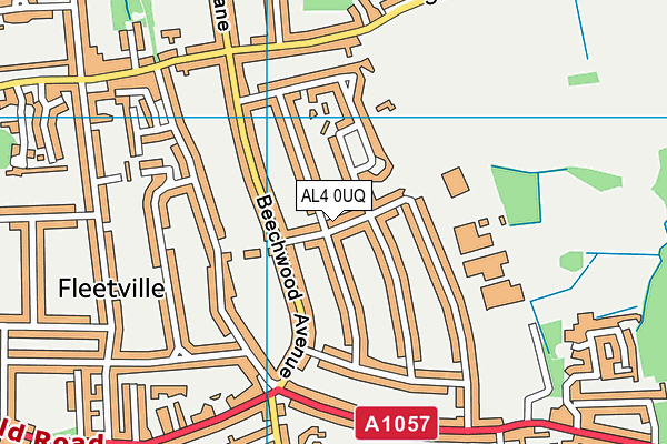 AL4 0UQ map - OS VectorMap District (Ordnance Survey)