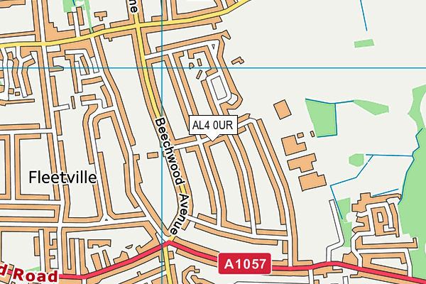 AL4 0UR map - OS VectorMap District (Ordnance Survey)