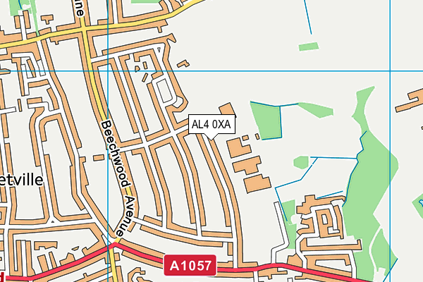 Oakwood Primary School map (AL4 0XA) - OS VectorMap District (Ordnance Survey)