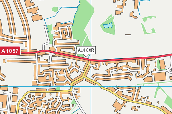 AL4 0XR map - OS VectorMap District (Ordnance Survey)