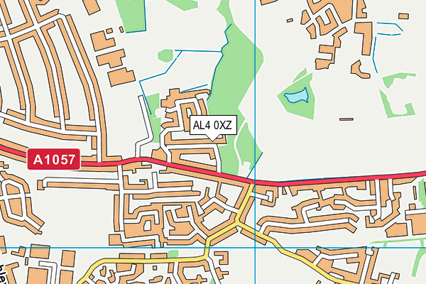 AL4 0XZ map - OS VectorMap District (Ordnance Survey)