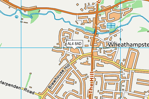 AL4 8AD map - OS VectorMap District (Ordnance Survey)