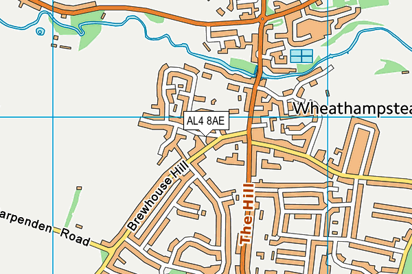 AL4 8AE map - OS VectorMap District (Ordnance Survey)