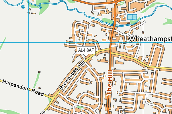 AL4 8AF map - OS VectorMap District (Ordnance Survey)