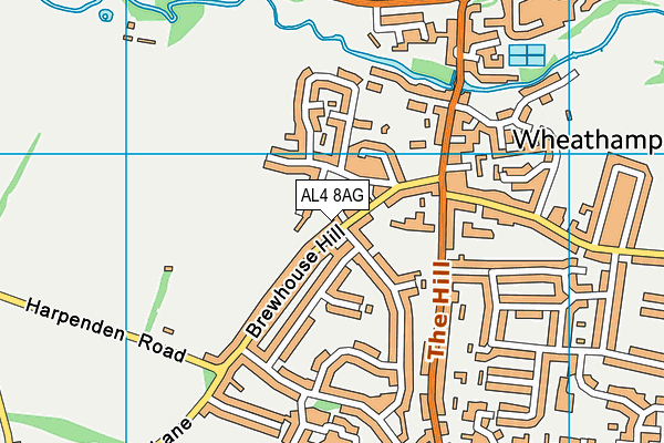 AL4 8AG map - OS VectorMap District (Ordnance Survey)