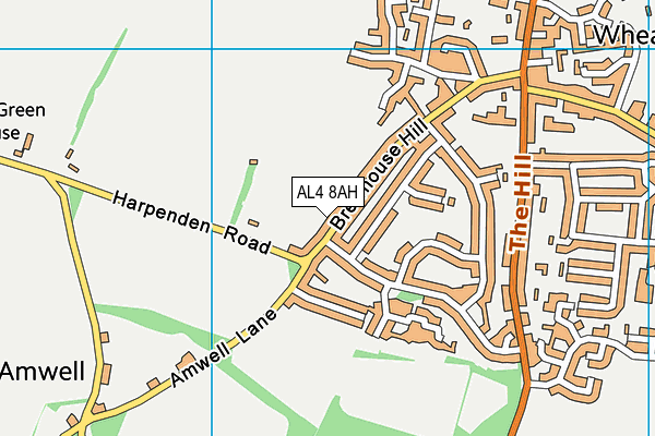 AL4 8AH map - OS VectorMap District (Ordnance Survey)