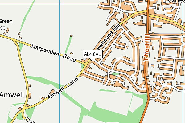 AL4 8AL map - OS VectorMap District (Ordnance Survey)