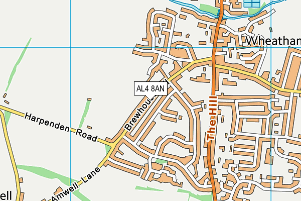 AL4 8AN map - OS VectorMap District (Ordnance Survey)