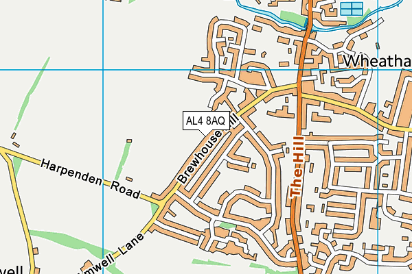 AL4 8AQ map - OS VectorMap District (Ordnance Survey)