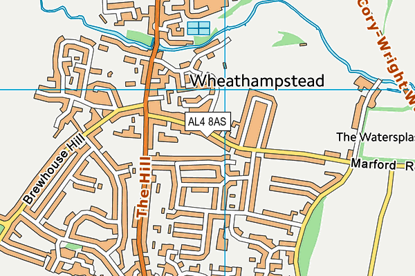 AL4 8AS map - OS VectorMap District (Ordnance Survey)