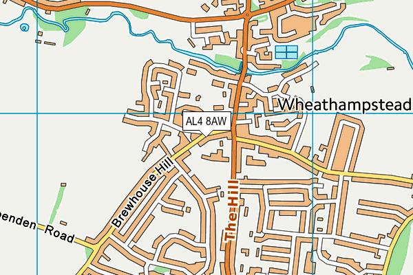 AL4 8AW map - OS VectorMap District (Ordnance Survey)