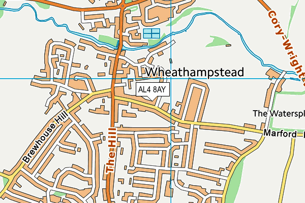 AL4 8AY map - OS VectorMap District (Ordnance Survey)