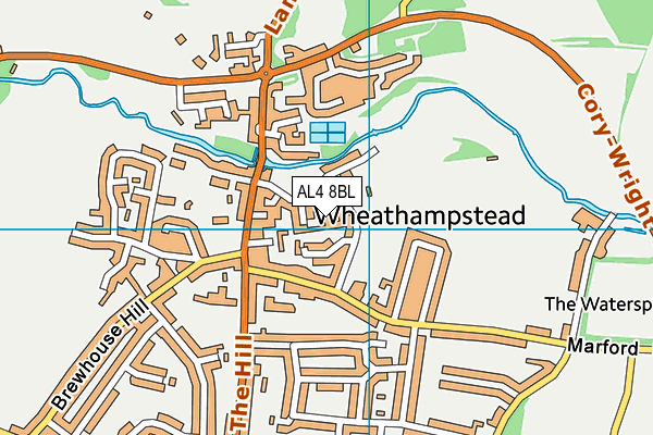 AL4 8BL map - OS VectorMap District (Ordnance Survey)