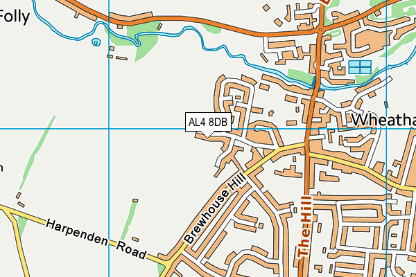 AL4 8DB map - OS VectorMap District (Ordnance Survey)