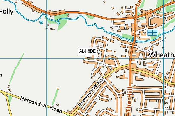 AL4 8DE map - OS VectorMap District (Ordnance Survey)