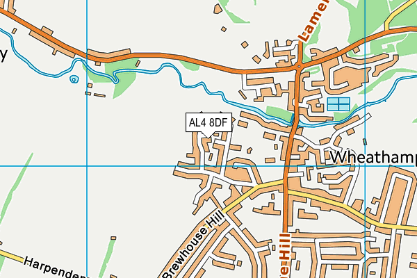 AL4 8DF map - OS VectorMap District (Ordnance Survey)