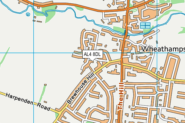 AL4 8DL map - OS VectorMap District (Ordnance Survey)