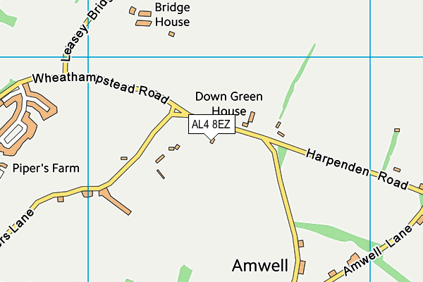 Wheathampstead Golf Course Ltd map (AL4 8EZ) - OS VectorMap District (Ordnance Survey)