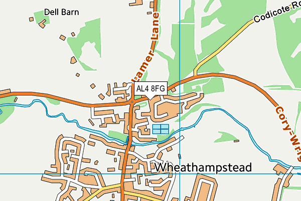 AL4 8FG map - OS VectorMap District (Ordnance Survey)