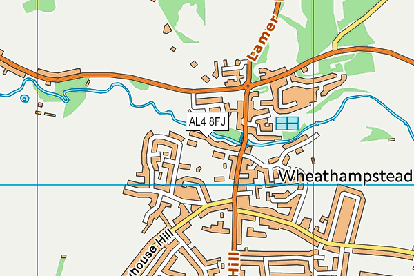 AL4 8FJ map - OS VectorMap District (Ordnance Survey)