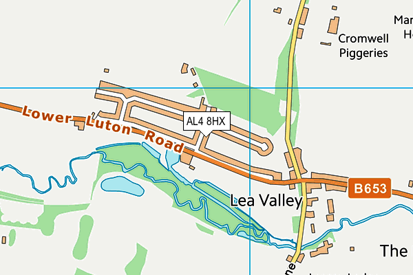 AL4 8HX map - OS VectorMap District (Ordnance Survey)