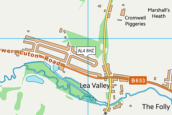 AL4 8HZ map - OS VectorMap District (Ordnance Survey)