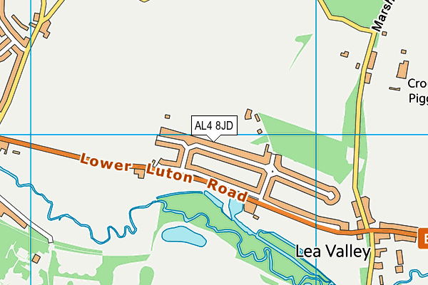 AL4 8JD map - OS VectorMap District (Ordnance Survey)