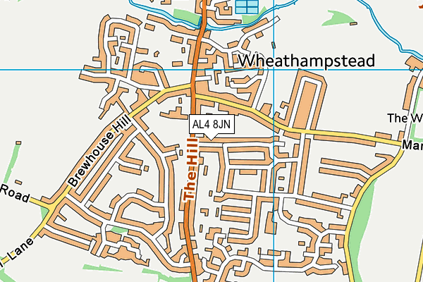 AL4 8JN map - OS VectorMap District (Ordnance Survey)